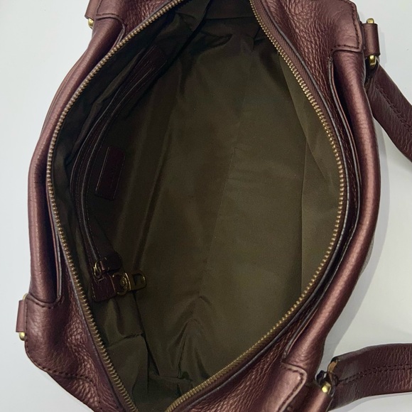 Cole Haan Purple Leather Satchel - EUC - Picture 12 of 14